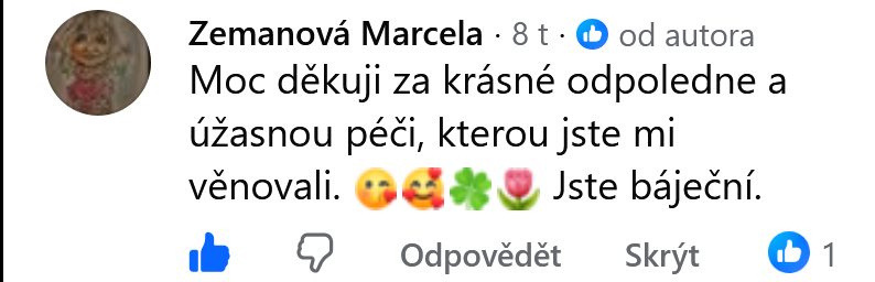 Pozitivní zpráva zákaznice Marcely Zemanové salonu Stefani